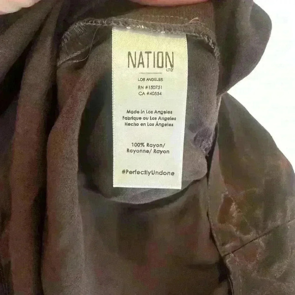 NWT Nation LTD Salma Tracksuit Jumpsuit Liquid Metal Grey Satin Small - Picture 6 of 7